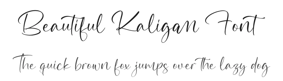 Beautiful Kaligan Font by letterfabric — Script Handwritten Font