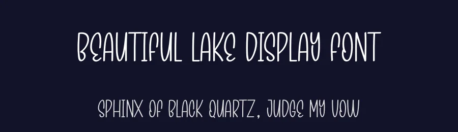 Beautiful Lake Display Font by andikastudio — Display Font — thumbnail 2