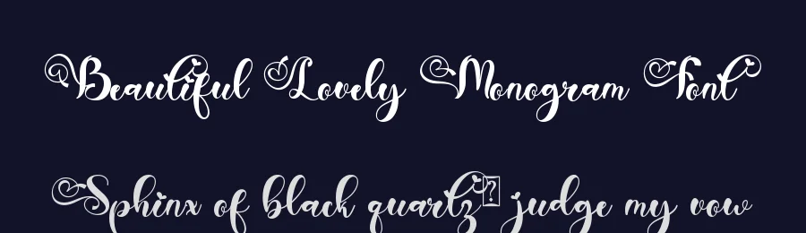 Beautiful Lovely Monogram Font by Yoga Letter — Script Handwritten Font — thumbnail 2