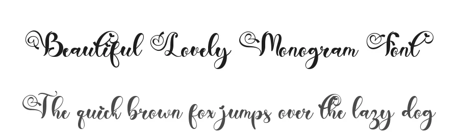 Beautiful Lovely Monogram Font by Yoga Letter — Script Handwritten Font