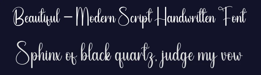 Beautiful – Modern Script Handwritten Font by andikastudio — Script Handwritten Font — thumbnail 2
