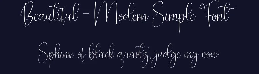 Beautiful – Modern Simple Font by creativeletter — Script Handwritten Font — thumbnail 2