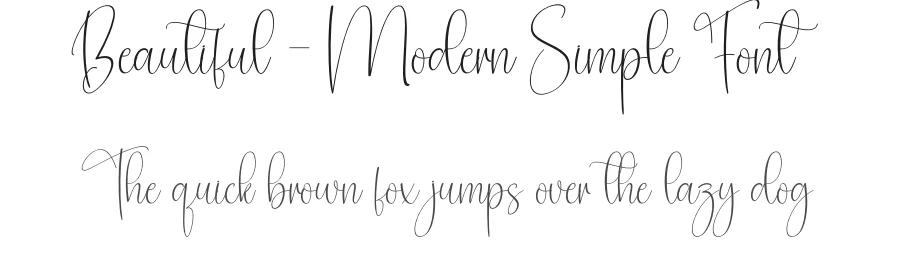 Beautiful – Modern Simple Font by creativeletter — Script Handwritten Font