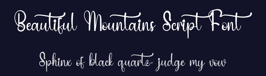 Beautiful Mountains Script Font by inermediaSTUDIO — Script Handwritten Font — thumbnail 2