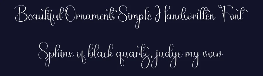 Beautiful Ornaments Simple Handwritten Font by freshtypeink — Script Handwritten Font — thumbnail 2
