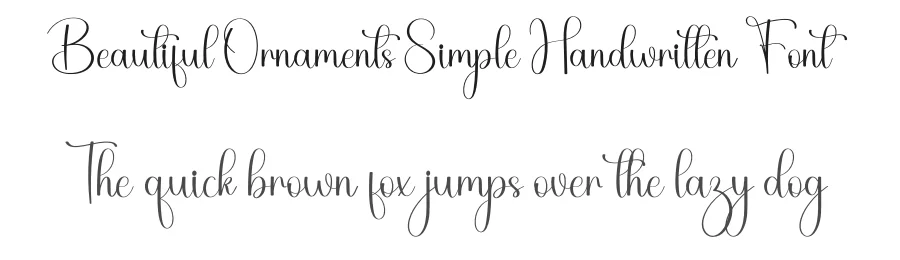 Beautiful Ornaments Simple Handwritten Font by freshtypeink — Script Handwritten Font