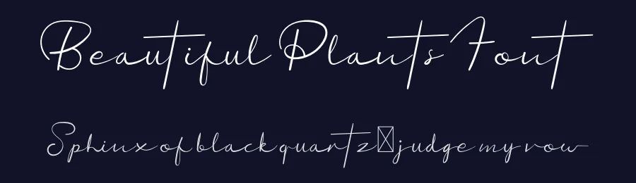 Beautiful Plants Font by letterpedia — Script Handwritten Font — thumbnail 2