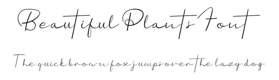 Beautiful Plants Font by letterpedia β Script Handwritten Font