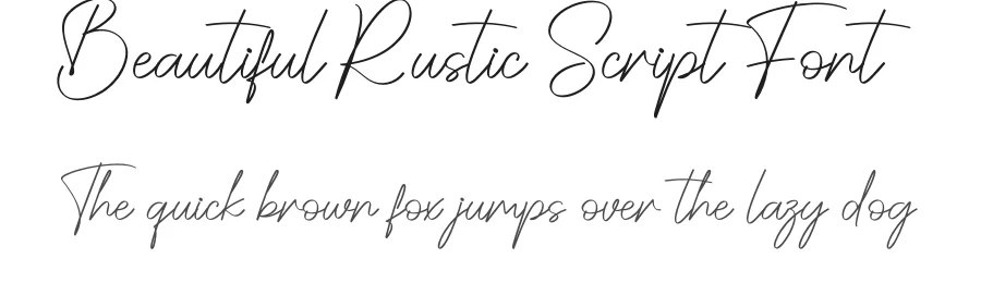 Beautiful Rustic Script Font by creativeletter — Script Handwritten Font