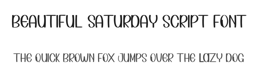 Beautiful Saturday Script Font by inermediaSTUDIO — Display Font