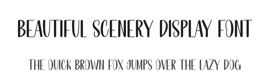 Beautiful Scenery Display Font by creativeletter — Script Handwritten Font