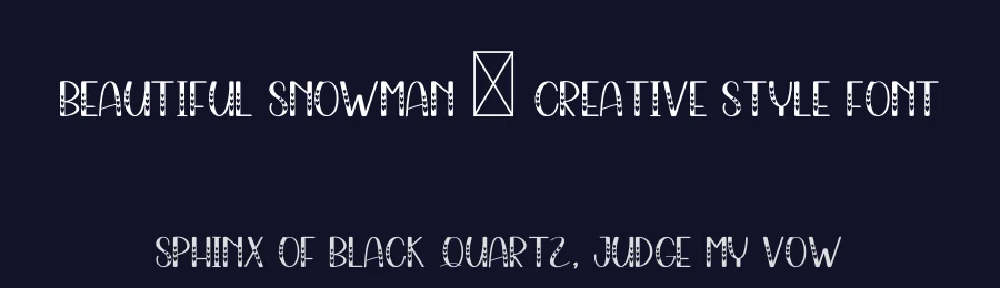 Beautiful Snowman – Creative Style Font by freshtypeink — Display Font — thumbnail 2