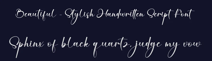 Beautiful – Stylish Handwritten Script Font by creativeletter — Script Handwritten Font — thumbnail 2