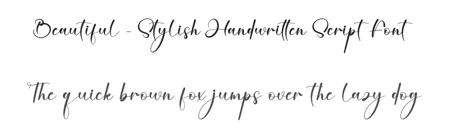 Beautiful – Stylish Handwritten Script Font by creativeletter — Script Handwritten Font