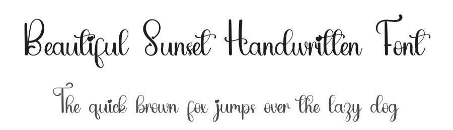 Beautiful Sunset Handwritten Font by inermediaSTUDIO — Script Handwritten Font