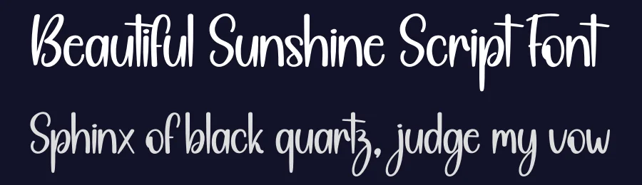 Beautiful Sunshine Script Font by creativeletter — Display Font — thumbnail 2