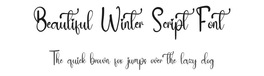 Beautiful Winter Script Font by inermediaSTUDIO — Script Handwritten Font