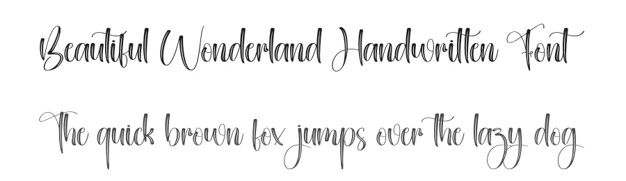 Beautiful Wonderland Handwritten Font by creativeletter — Script Handwritten Font