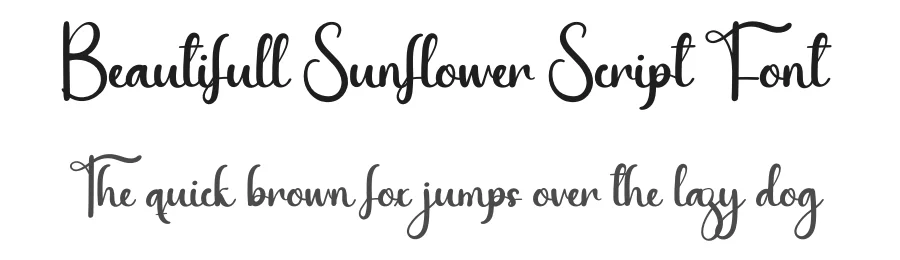 Beautifull Sunflower Script Font by andikastudio — Script Handwritten Font