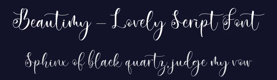 Beautimy – Lovely Script Font by Almarkha Type — Decorative Font — thumbnail 2