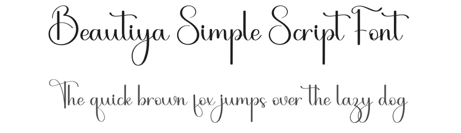 Beautiya Simple Script Font by freshtypeink — Script Handwritten Font