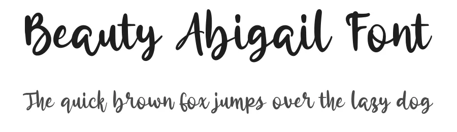 Beauty Abigail Font by hujantype โ Script Handwritten Font