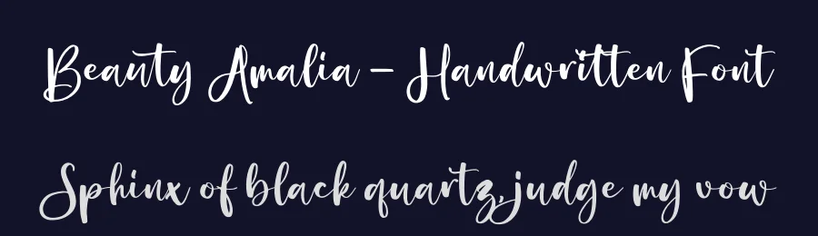 Beauty Amalia – Handwritten Font by glorytype — Script Handwritten Font — thumbnail 2