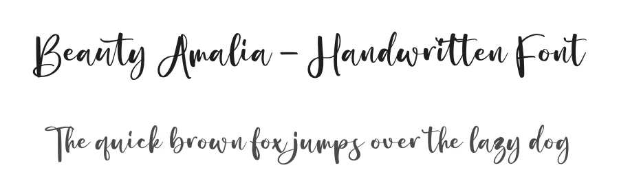 Beauty Amalia – Handwritten Font by glorytype — Script Handwritten Font