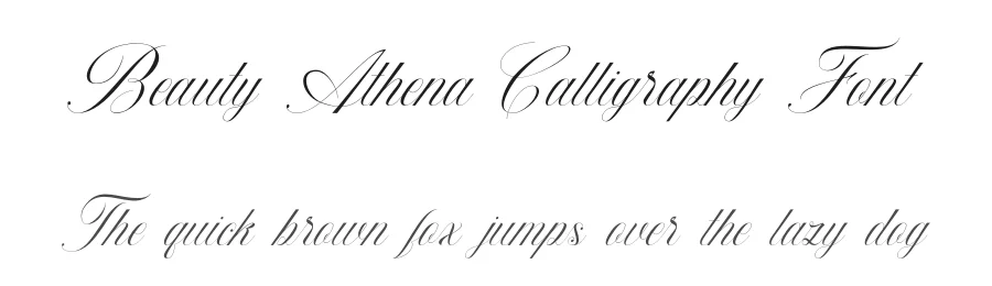 Beauty Athena Calligraphy Font by Grayscale β Script Handwritten Font
