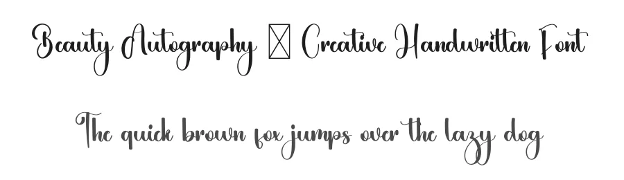 Beauty Autography – Creative Handwritten Font by freshtypeink — Script Handwritten Font