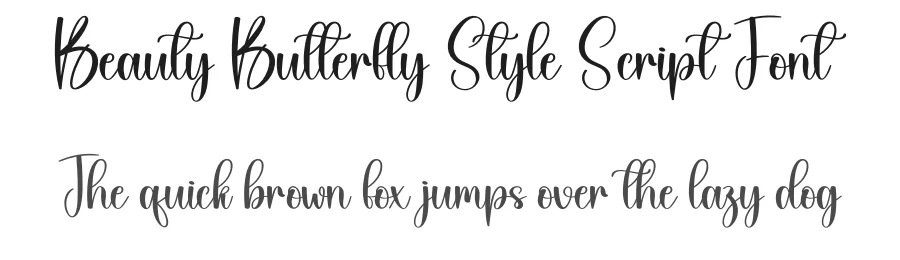 Beauty Butterfly Style Script Font by creativeletter — Script Handwritten Font
