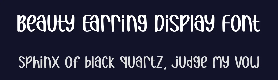 Beauty Earring Display Font by Craftedtype — Decorative Font — thumbnail 2