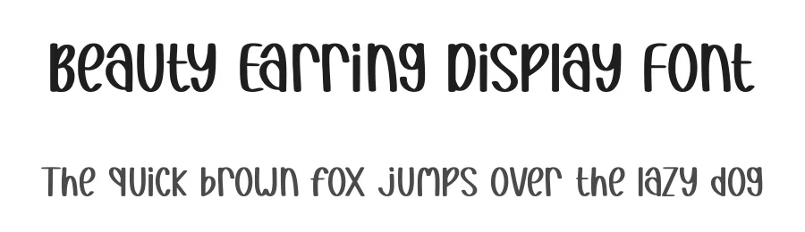 Beauty Earring Display Font by Craftedtype — Decorative Font