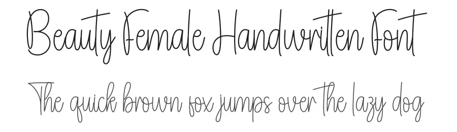 Beauty Female Handwritten Font by andikastudio — Script Handwritten Font