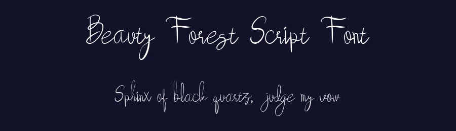 Beauty Forest Script Font by wny79 — Script Handwritten Font — thumbnail 2