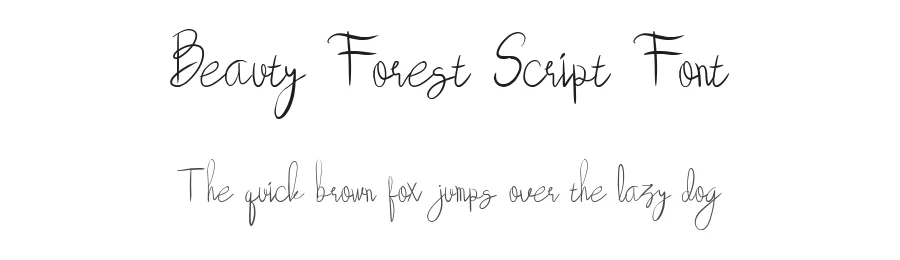 Beauty Forest Script Font by wny79 — Script Handwritten Font