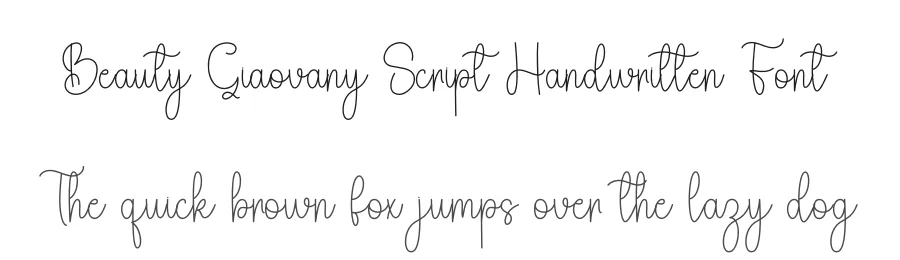 Beauty Giaovany Script Handwritten Font by freshtypeink — Script Handwritten Font