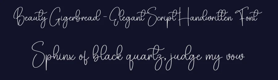 Beauty Gigerbread – Elegant Script Handwritten Font by creativeletter — Script Handwritten Font — thumbnail 2