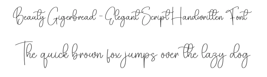 Beauty Gigerbread – Elegant Script Handwritten Font by creativeletter — Script Handwritten Font