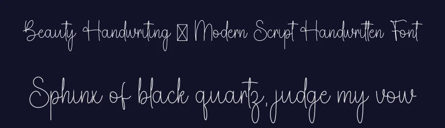 Beauty Handwriting – Modern Script Handwritten Font by freshtypeink — Script Handwritten Font — thumbnail 2