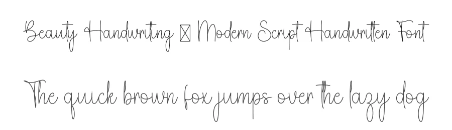 Beauty Handwriting – Modern Script Handwritten Font by freshtypeink — Script Handwritten Font