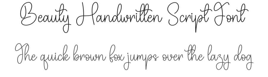 Beauty Handwritten Script Font by creativeletter — Script Handwritten Font