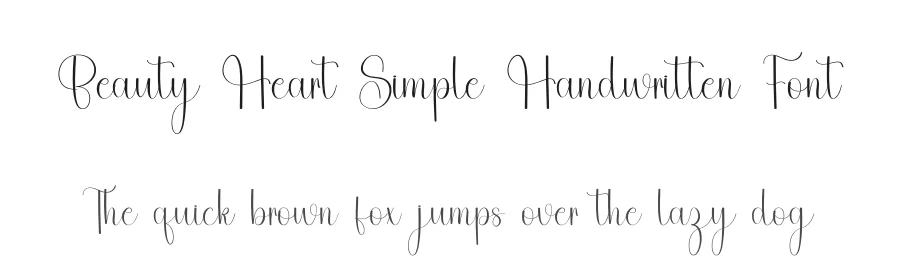 Beauty Heart Simple Handwritten Font by freshtypeink — Script Handwritten Font