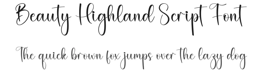 Beauty Highland Script Font by creativeletter — Script Handwritten Font