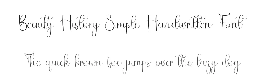 Beauty History Simple Handwritten Font by freshtypeink — Script Handwritten Font