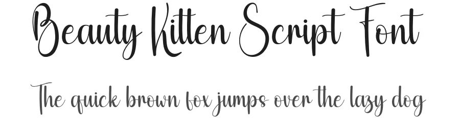 Beauty Kitten Script Font by creativeletter — Script Handwritten Font