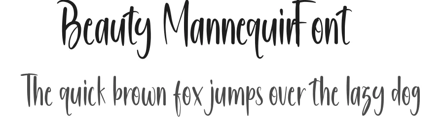 Beauty Mannequin Font by CalligraphyFonts.net — Script Handwritten Font