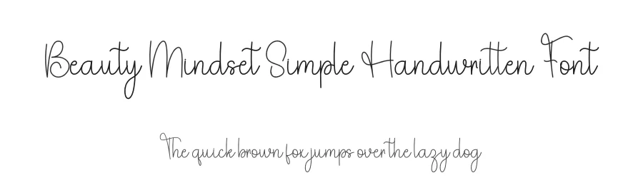 Beauty Mindset Simple Handwritten Font by freshtypeink — Script Handwritten Font