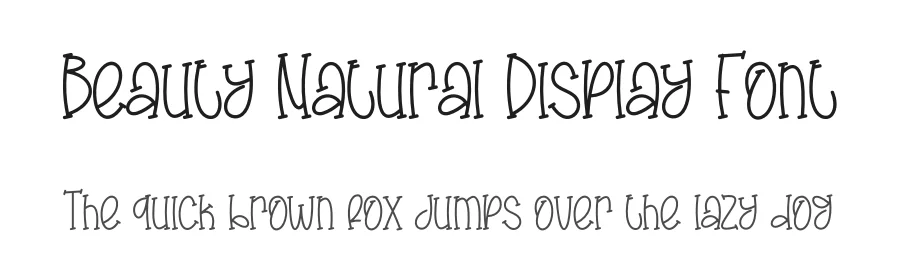 Beauty Natural Display Font by creativeletter — Script Handwritten Font