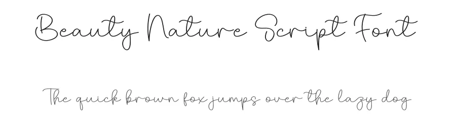 Beauty Nature Script Font by creativeletter — Script Handwritten Font